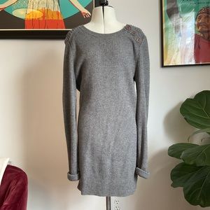 Banana republic Grey sweater dress with buttons